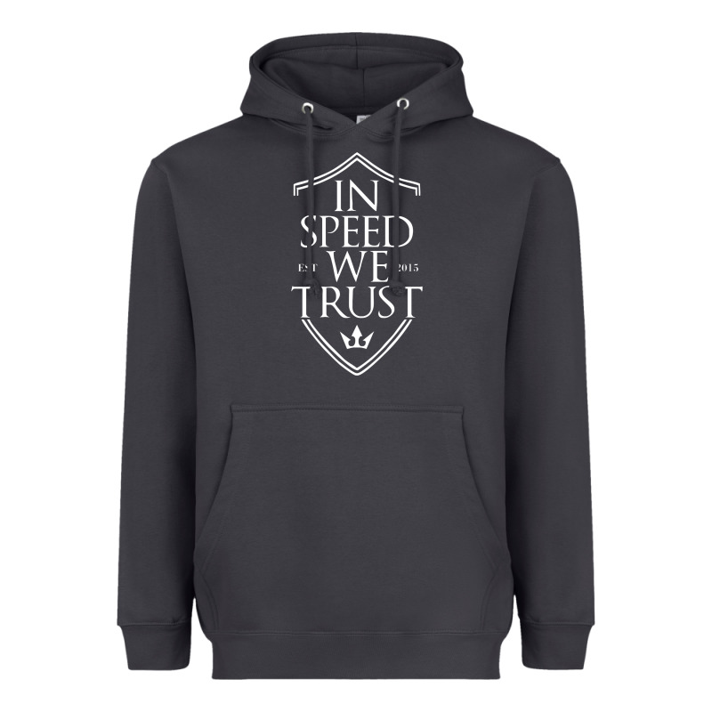 In Speed We Trust Heavyweight Hoodie by linhVisuals | Teevron
