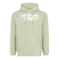 Matcha indian scout motorcycle Heavyweight Hoodie - linhVisuals