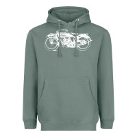 Sage indian scout motorcycle Heavyweight Hoodie - linhVisuals