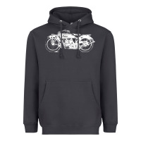 Smoke indian scout motorcycle Heavyweight Hoodie - linhVisuals