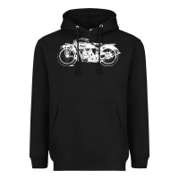 Black indian scout motorcycle Heavyweight Hoodie - linhVisuals