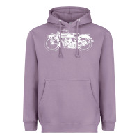 Lavender indian scout motorcycle Heavyweight Hoodie - linhVisuals