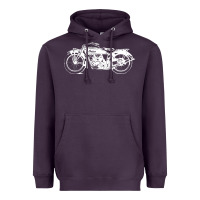 Plum indian scout motorcycle Heavyweight Hoodie - linhVisuals