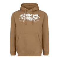 Toasted Coconut indian scout motorcycle Heavyweight Hoodie - linhVisuals