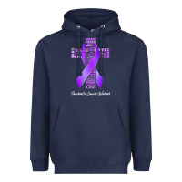 Navy pancreatic cancer t shirtfaith hope love pancreatic cancer warrior t s Heavyweight Hoodie - linhVisuals