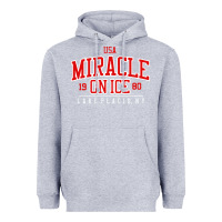 Heather Grey miracle on ice Heavyweight Hoodie - linhVisuals