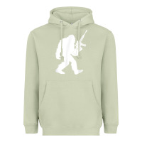 Matcha bigfoot with rifle sasquatch 2nd amendment gun t shirt Heavyweight Hoodie - linhVisuals