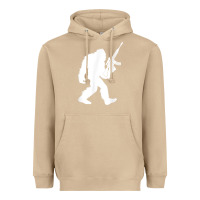 Mushroom bigfoot with rifle sasquatch 2nd amendment gun t shirt Heavyweight Hoodie - linhVisuals