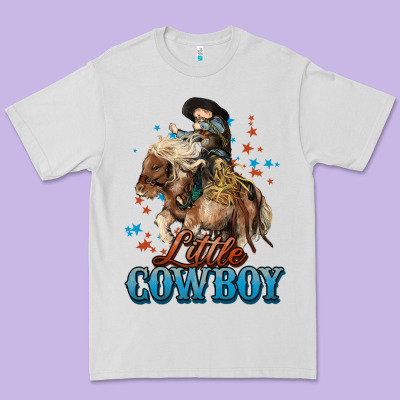 Little Cowboy Midilli Horse Kid Boy Premium Tee Designed By Howdyjamesfarm
