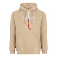 Mushroom chilean map and flag   distressed chile souvenir t shirt Heavyweight Hoodie - linhVisuals