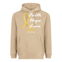 Mushroom sarcoma awareness t  shirt sarcoma awareness faith hope love   in this Heavyweight Hoodie - linhVisuals