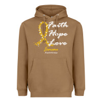 Toasted Coconut sarcoma awareness t  shirt sarcoma awareness faith hope love   in this Heavyweight Hoodie - linhVisuals