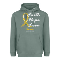 Sage sarcoma awareness t  shirt sarcoma awareness faith hope love   in this Heavyweight Hoodie - linhVisuals