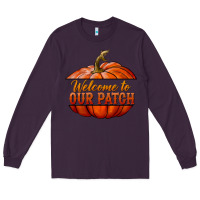 Plum welcome to our patch Long Sleeve Tee - BundleAndBundleShop