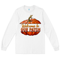 White welcome to our patch Long Sleeve Tee - BundleAndBundleShop