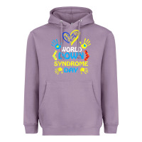 Lavender world down syndrome day t shirt support and awareness 3.21 t shirt Heavyweight Hoodie - linhVisuals