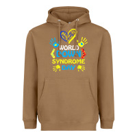 Toasted Coconut world down syndrome day t shirt support and awareness 3.21 t shirt Heavyweight Hoodie - linhVisuals