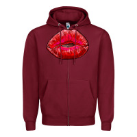 Burgundy kiss Zipper Hoodie - AdoDesignShop