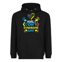 Black world down syndrome day t shirt support and awareness 3.21 t shirt Heavyweight Hoodie - linhVisuals