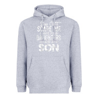 Heather Grey you can't scare me i have four daughters and a son funny dad t shirt Heavyweight Hoodie - linhVisuals