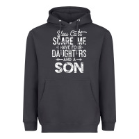 Smoke you can't scare me i have four daughters and a son funny dad t shirt Heavyweight Hoodie - linhVisuals