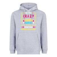 Heather Grey oncology nurse t  shirt i'm the crazy oncology nurse t  shirt Heavyweight Hoodie - linhVisuals