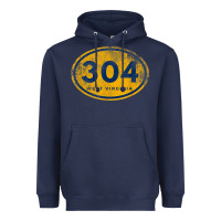Navy 304 west virginia home t shirt Heavyweight Hoodie - linhVisuals