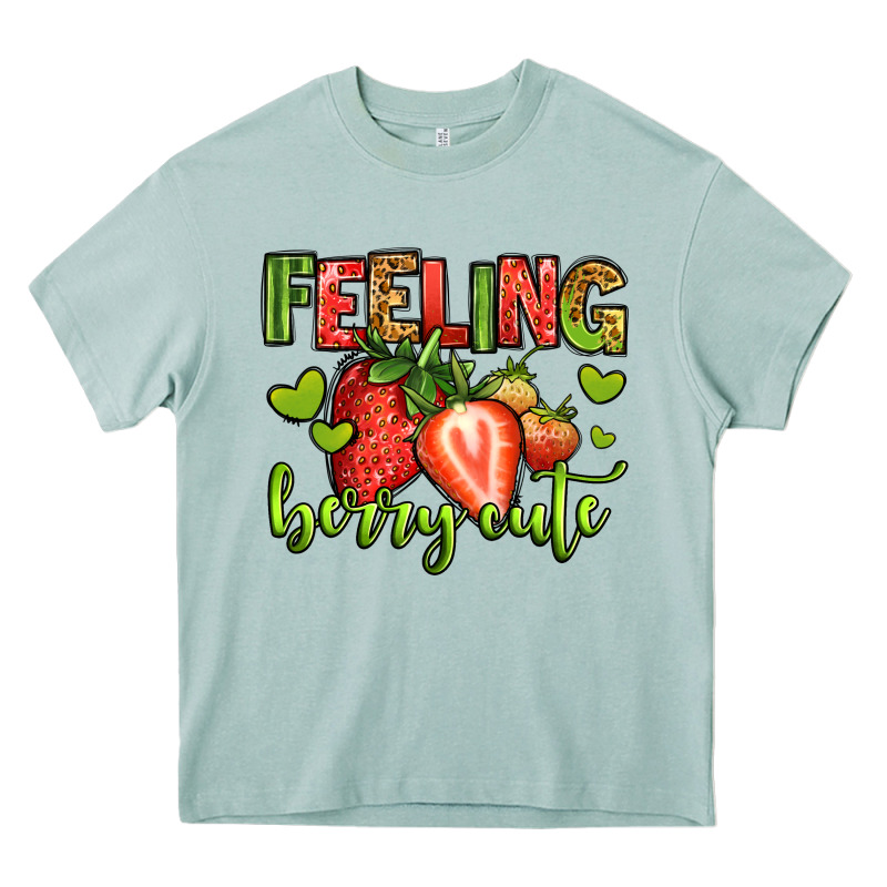 Feeling Berry Cute Strawberry Heavy Core Tee by Jasminsmagicworld | Teevron
