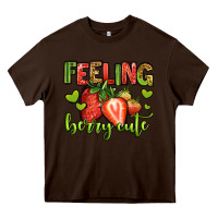 Chocolate Brown feeling berry cute strawberry Heavy Core Tee - Jasminsmagicworld