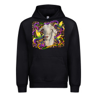 Black mardi gras goat fleur de lis Urban Hoodie - RanaPortraitStore