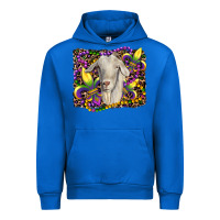 Cobalt mardi gras goat fleur de lis Urban Hoodie - RanaPortraitStore