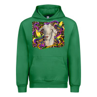 Emerald mardi gras goat fleur de lis Urban Hoodie - RanaPortraitStore