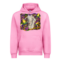 Fuchsia Pink mardi gras goat fleur de lis Urban Hoodie - RanaPortraitStore
