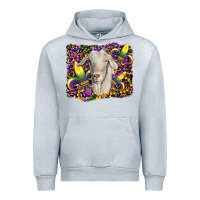 Heather Grey mardi gras goat fleur de lis Urban Hoodie - RanaPortraitStore