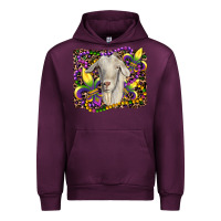 Mauve Wine mardi gras goat fleur de lis Urban Hoodie - RanaPortraitStore