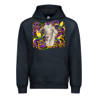 Navy mardi gras goat fleur de lis Urban Hoodie - RanaPortraitStore