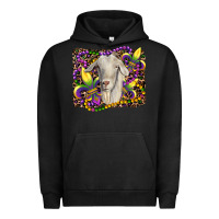 Pigment Black mardi gras goat fleur de lis Urban Hoodie - RanaPortraitStore