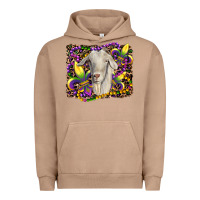Pigment Burro mardi gras goat fleur de lis Urban Hoodie - RanaPortraitStore