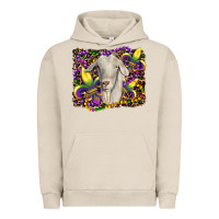 Pigment French Oak mardi gras goat fleur de lis Urban Hoodie - RanaPortraitStore