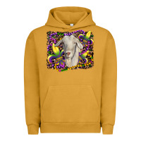 Pigment Peanut Butter mardi gras goat fleur de lis Urban Hoodie - RanaPortraitStore