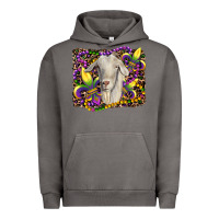 Pigment Tornado mardi gras goat fleur de lis Urban Hoodie - RanaPortraitStore