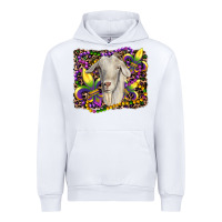 White mardi gras goat fleur de lis Urban Hoodie - RanaPortraitStore
