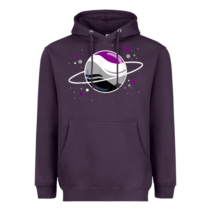 Asexual Outer Space Planet Ace Pride T Shirt Heavyweight Hoodie by linhVisuals | Teevron