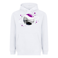 White asexual outer space planet ace pride t shirt Heavyweight Hoodie - linhVisuals