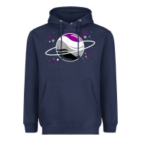 Navy asexual outer space planet ace pride t shirt Heavyweight Hoodie - linhVisuals