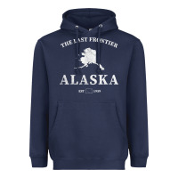Navy alaska the last frontier t shirt Heavyweight Hoodie - linhVisuals
