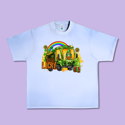 Lucky Gnomes Truck St. Patrick's Day Urban Heavy Tee Designed By Fadigitalartstudio