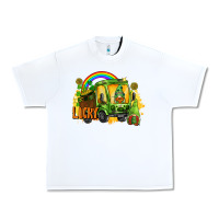 White lucky gnomes truck St. Patrick's Day Urban Heavy Tee - FaDigitalArtStudio