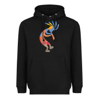 Black dancing kokopelli southwestern usa native american symbol t shirt Heavyweight Hoodie - linhVisuals