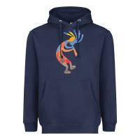 Navy dancing kokopelli southwestern usa native american symbol t shirt Heavyweight Hoodie - linhVisuals